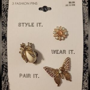 Set Of 3 Fashion Pins